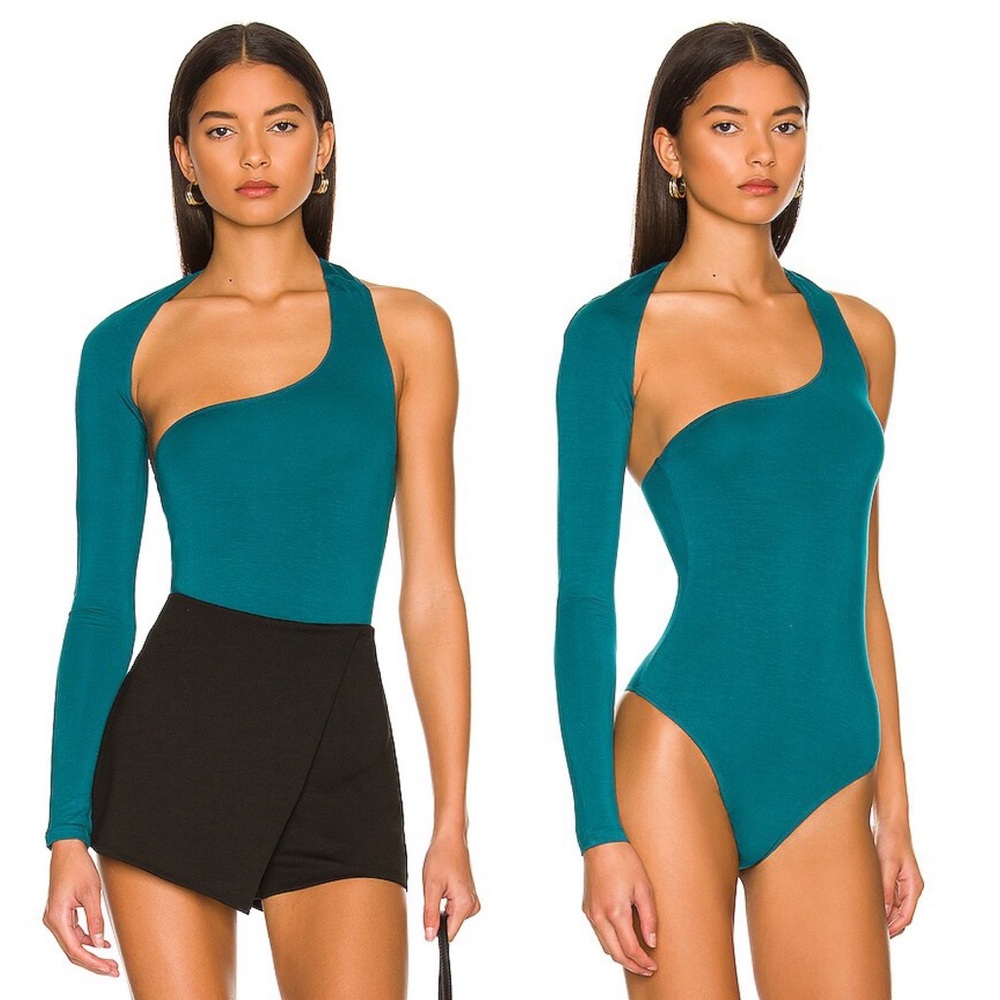 Superdown Alessandra Bodysuit in Dark Teal Size Small